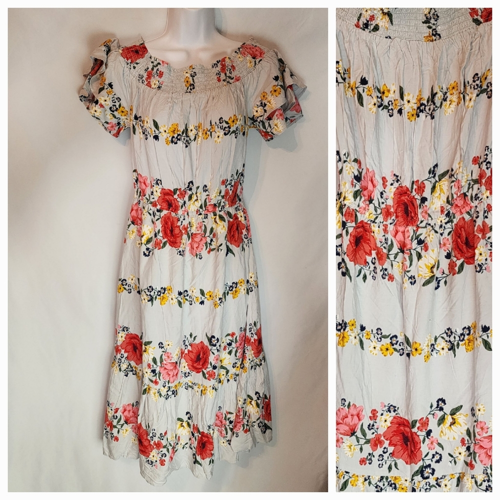 Old Navy Off The Shoulder Floral Dress